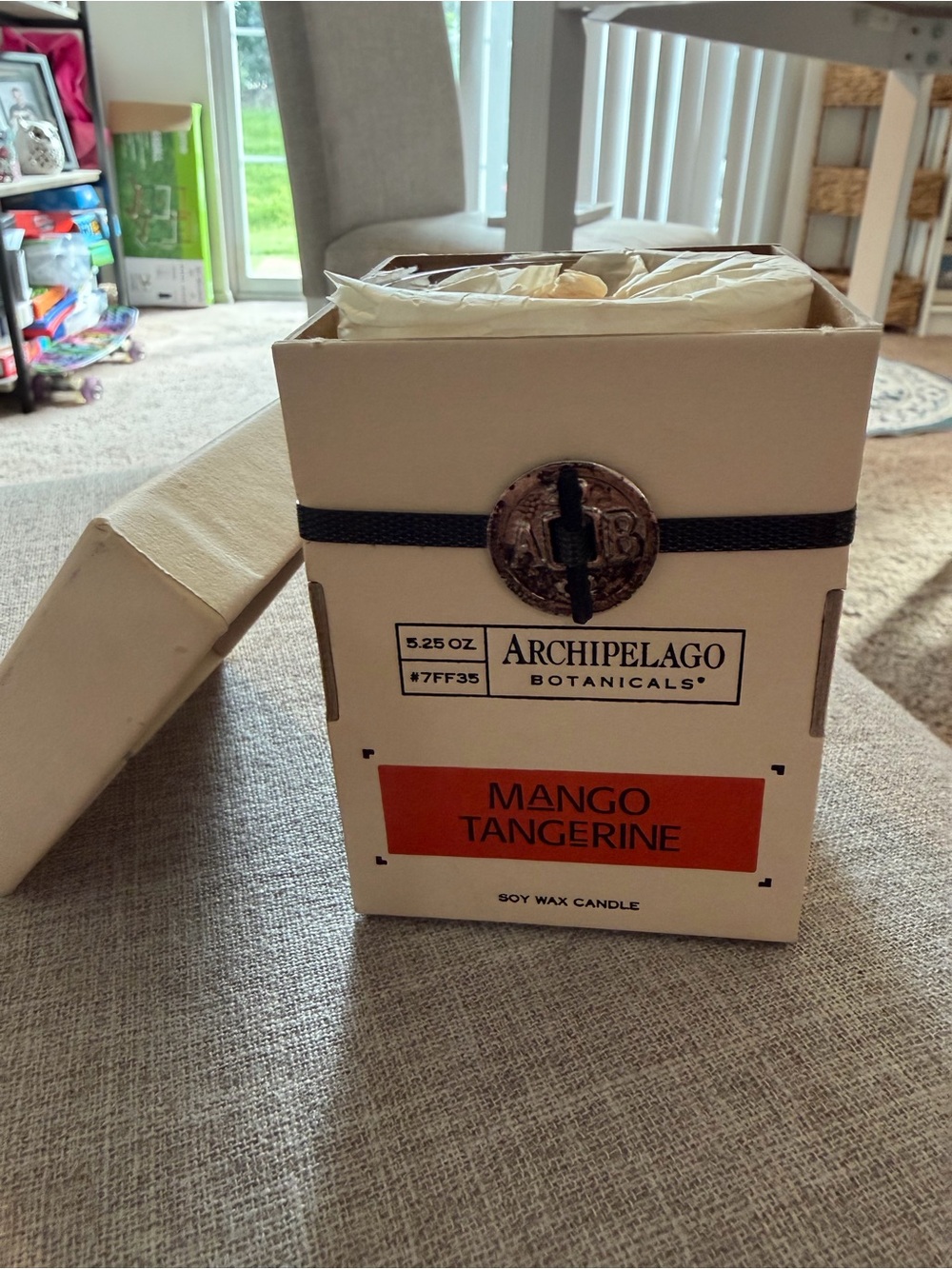 Archipelago Cream and Black Gift Box Candle